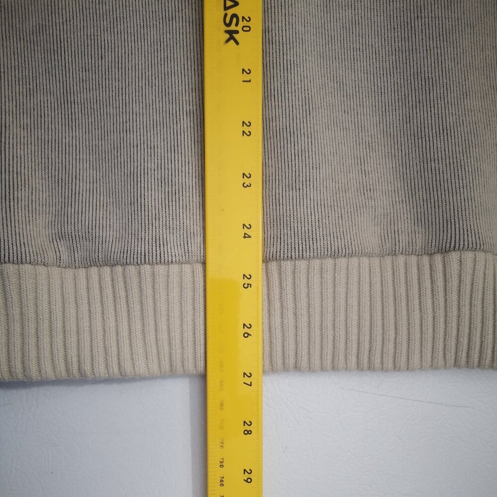 Columbia Men's Size XL Beige & Tan 3 Button Closure Mock Neck Sweater - Picture 12 of 12